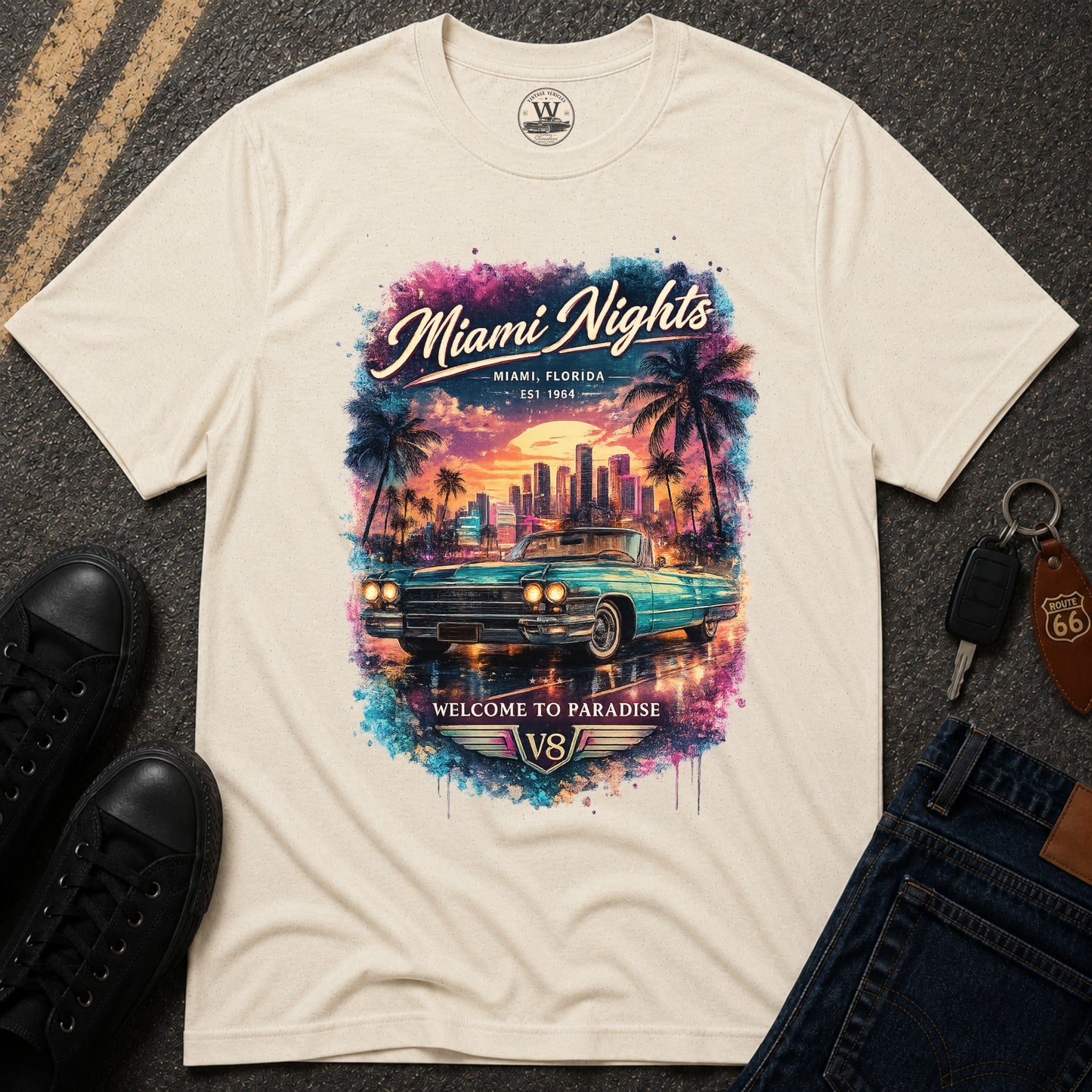 Miami Nights V8 Tee