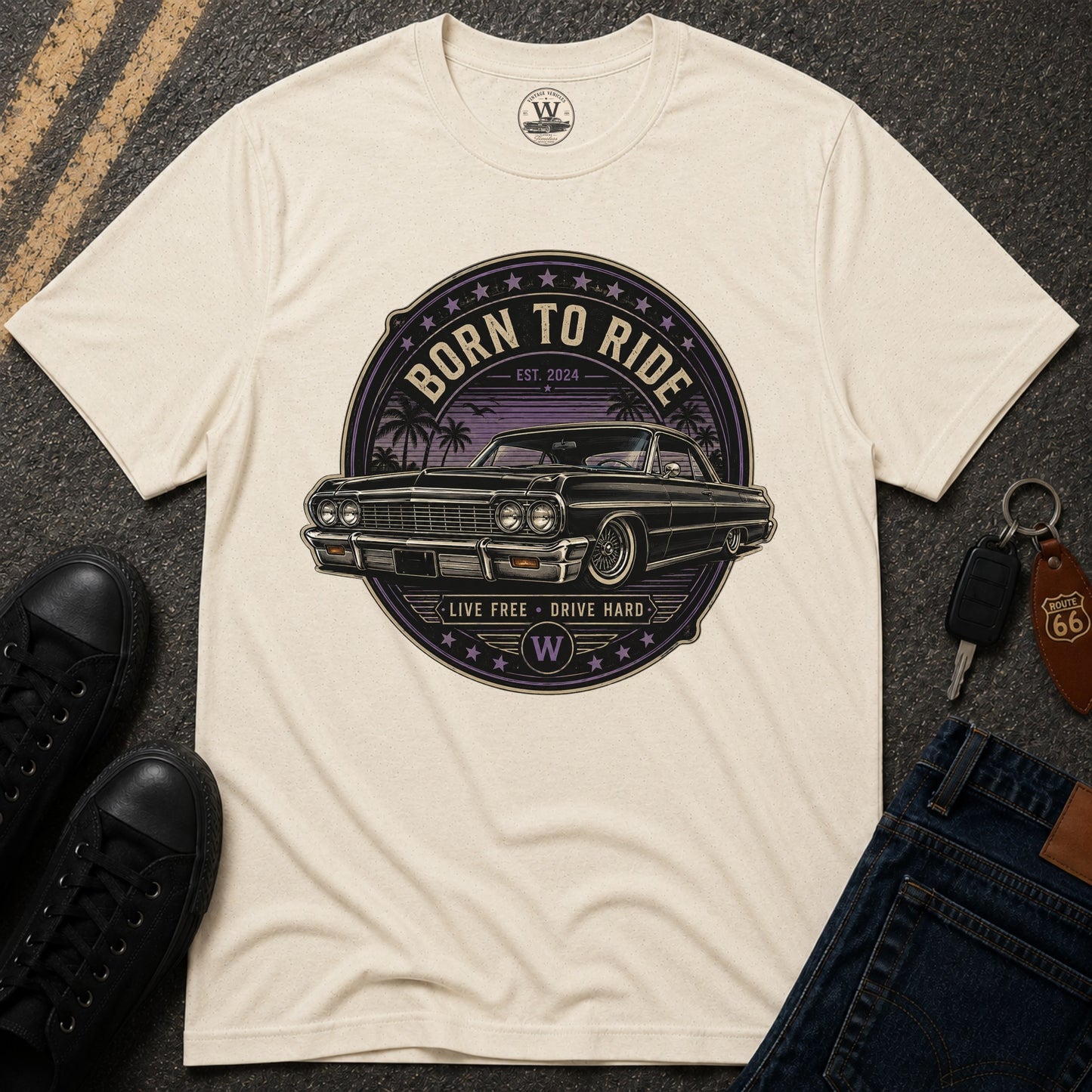 Born To Ride – Classic Lowrider Tee