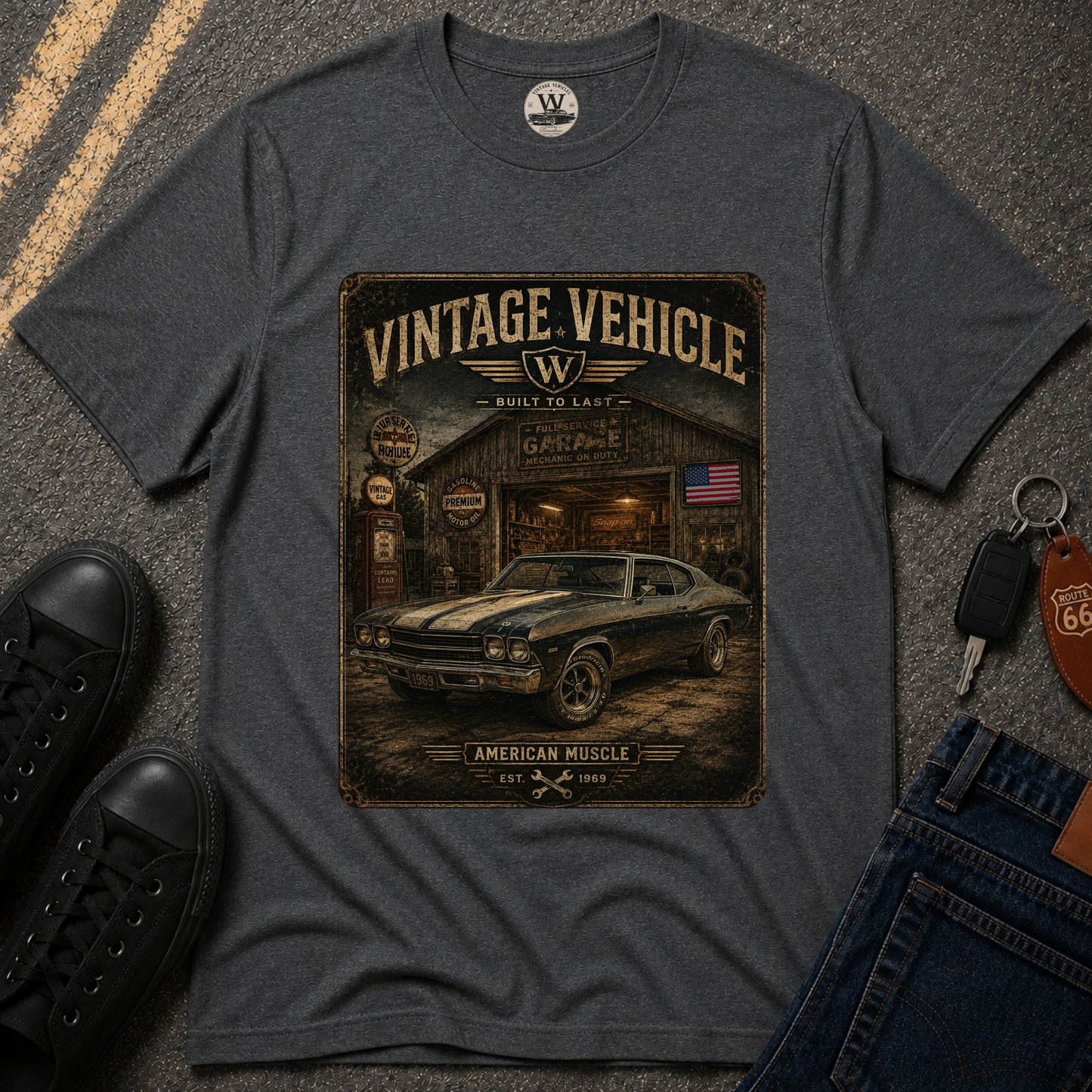 American Muscle Garage Tee