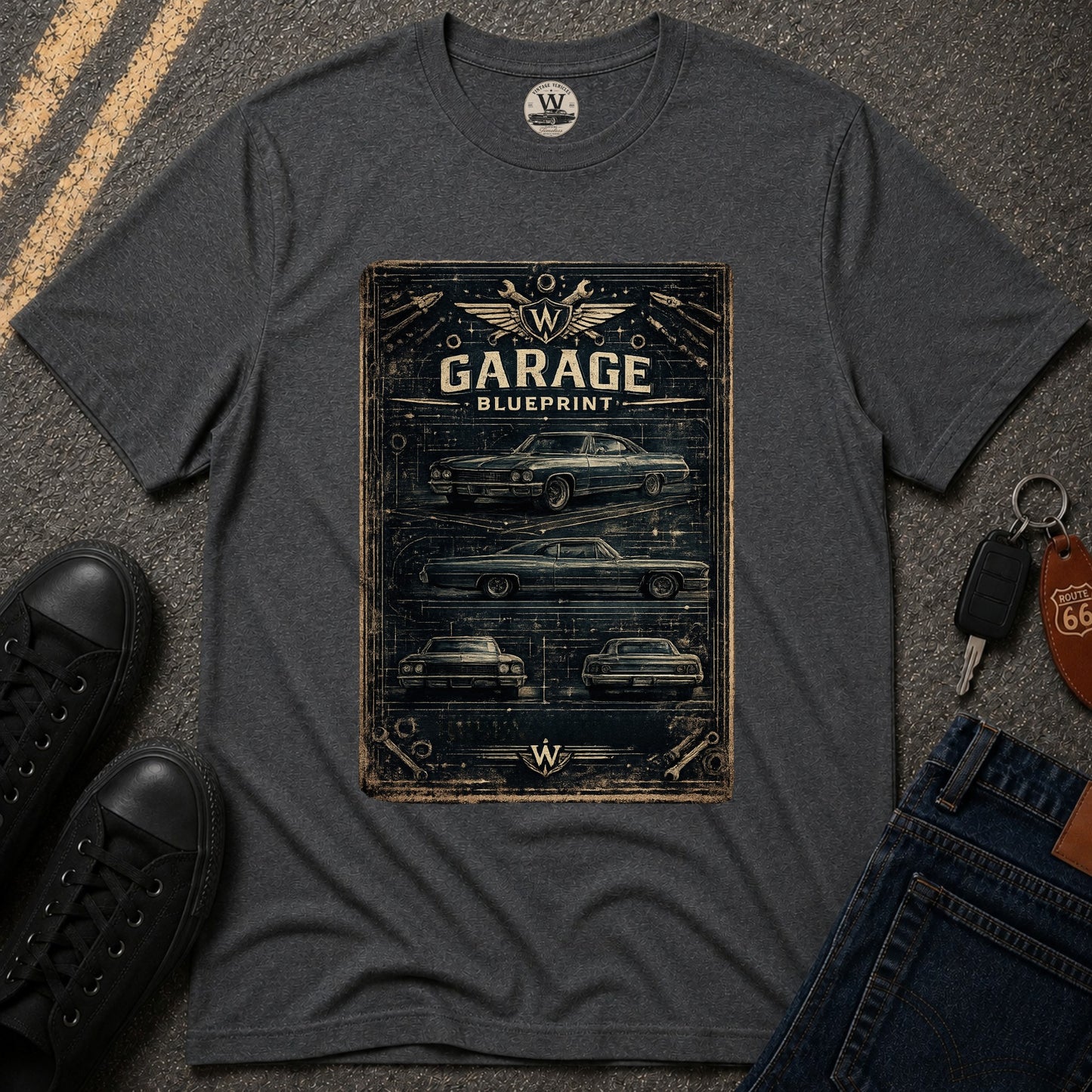 Garage Blueprint Tee