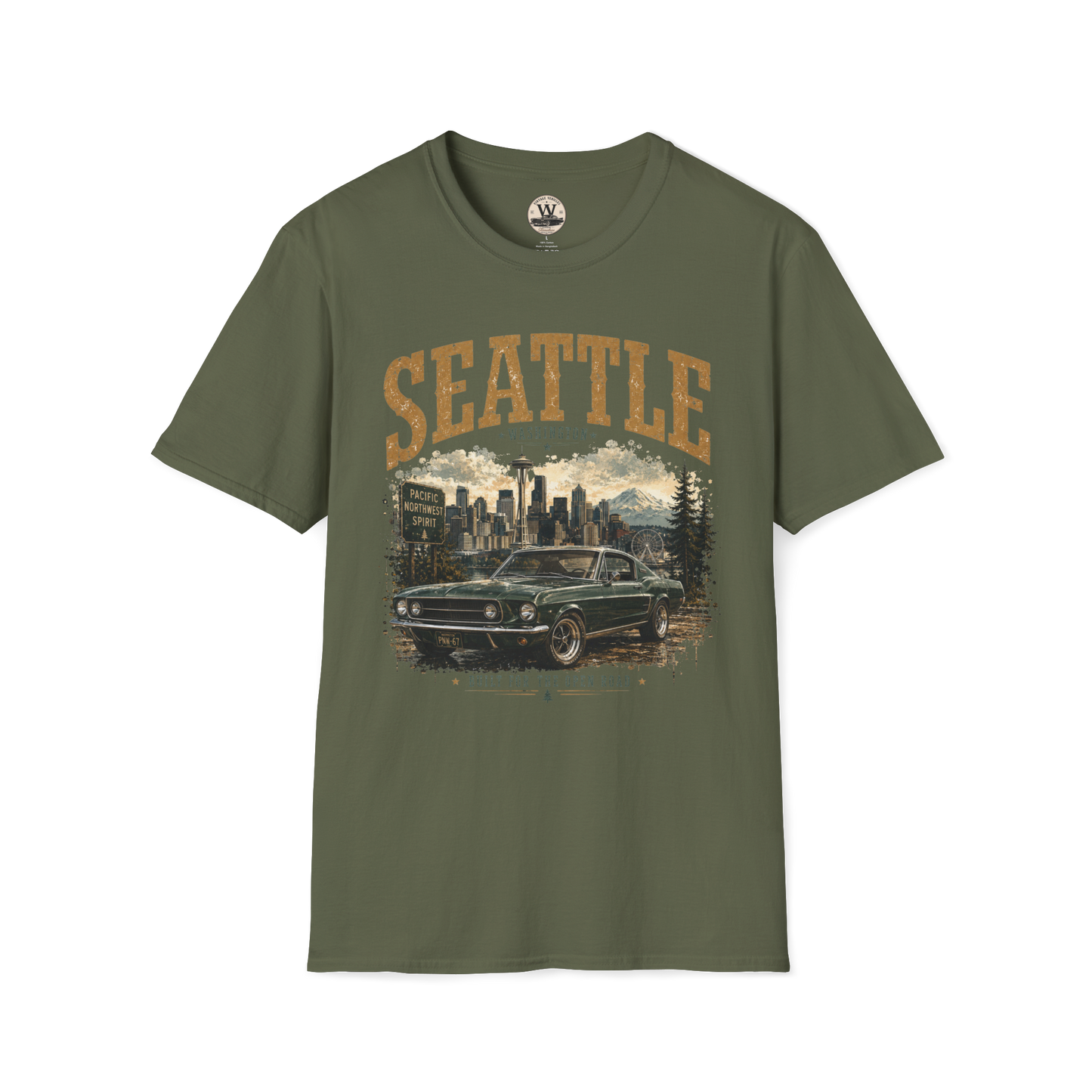 Seattle Vintage Car Tee
