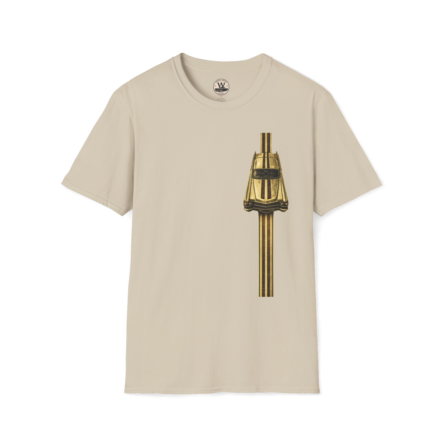 Gold Racer Stripe – Vintage Car Tee