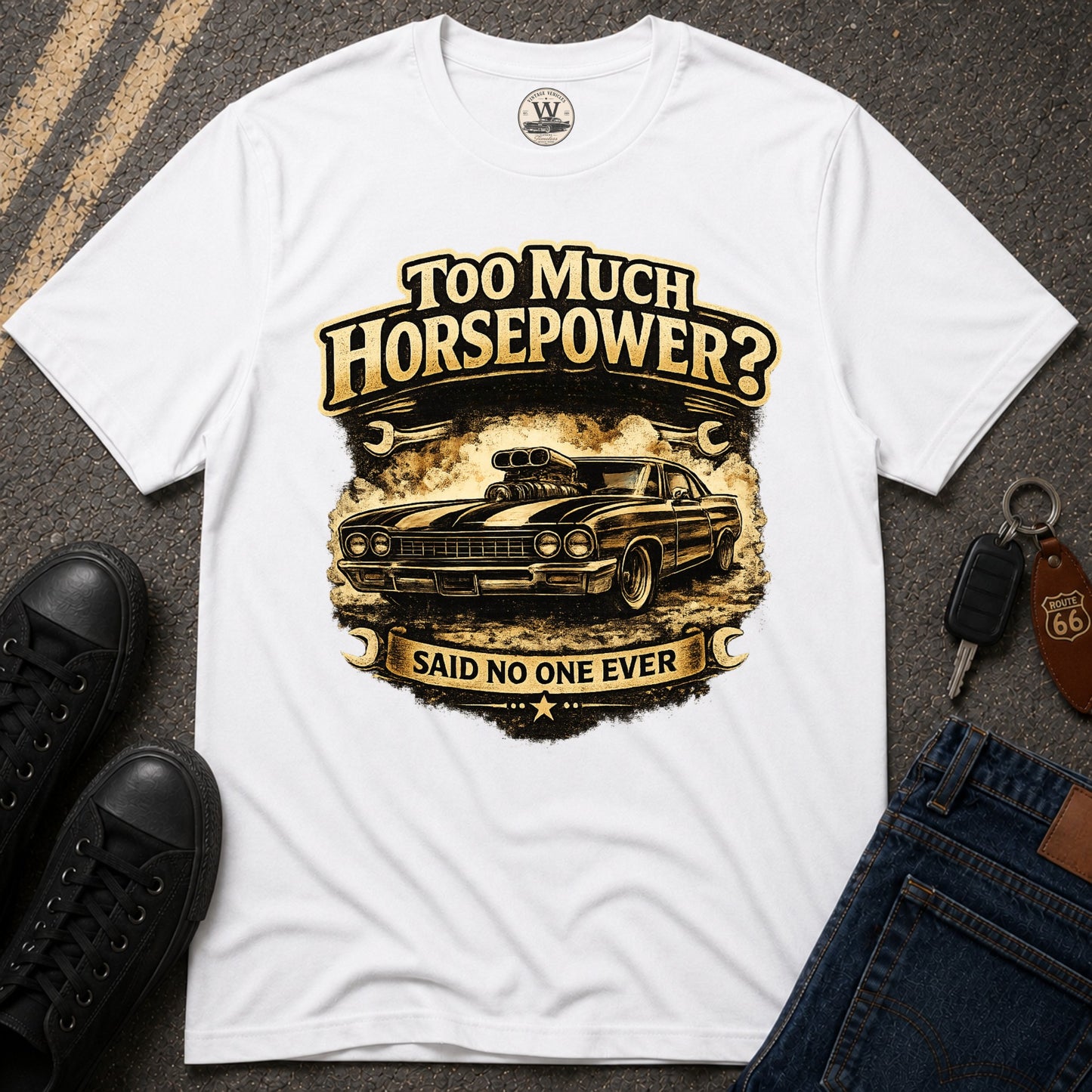 Too Much Horsepower — Classic Car Tee