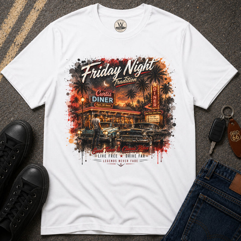 Friday Night Tradition Vintage Car Tee