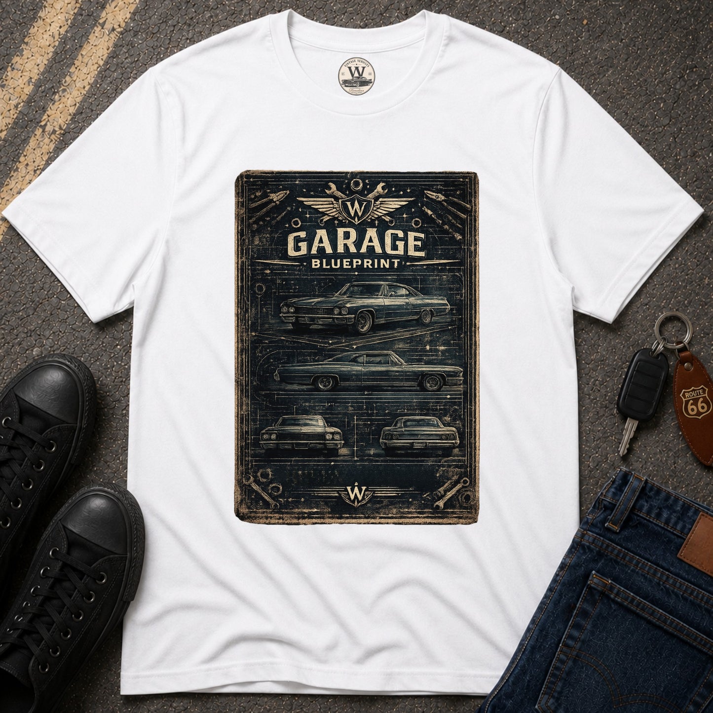 Garage Blueprint Tee