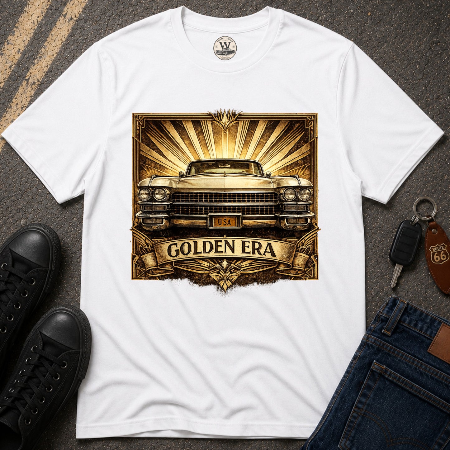 Golden Era Classic Car Tee