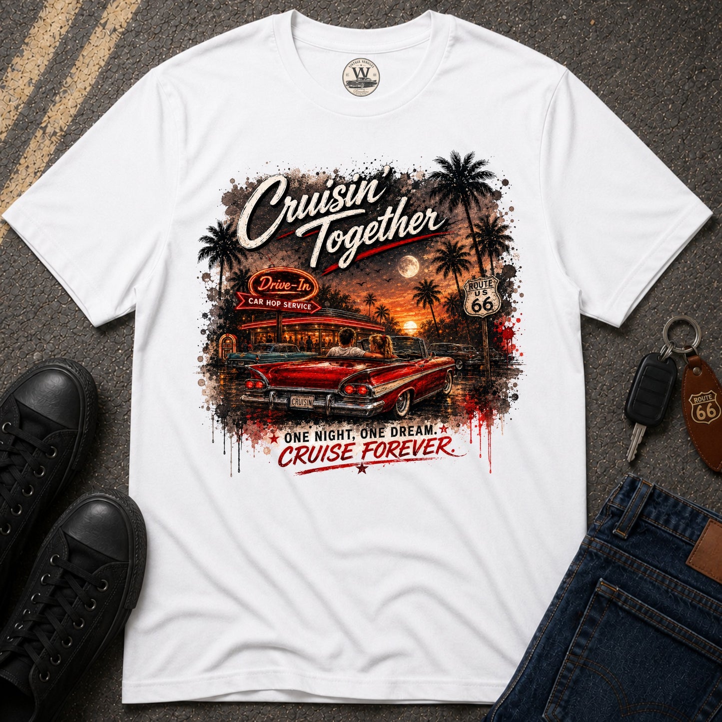 Cruisin' Together Red Convertible Tee