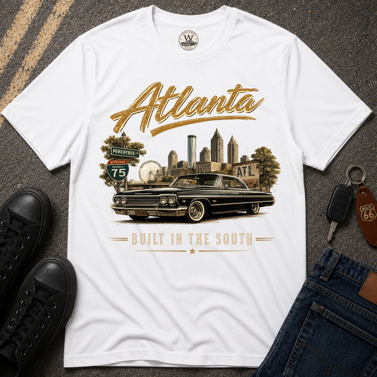 Atlanta Vintage Car T-Shirt