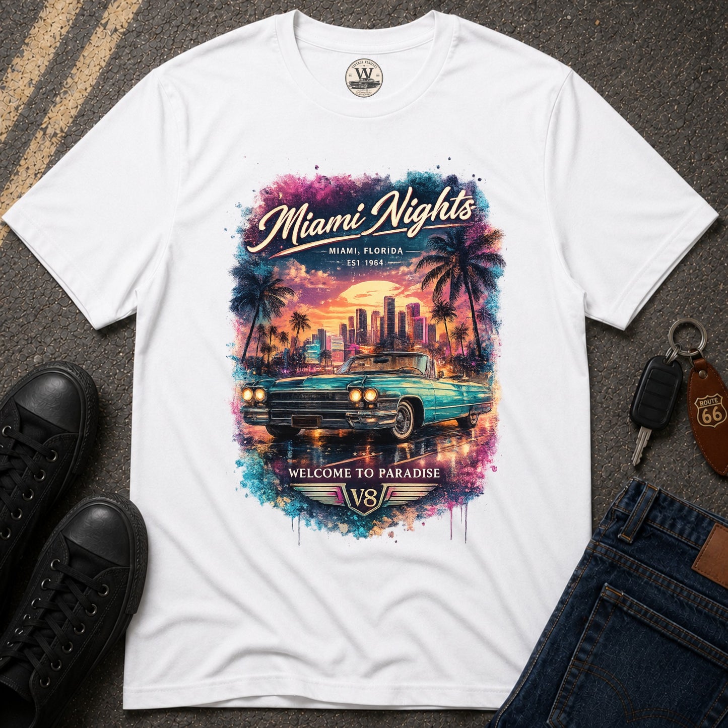 Miami Nights V8 Tee