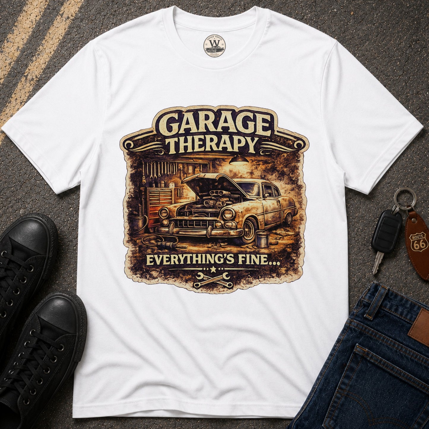 Garage Therapy – Vintage Mechanic Tee