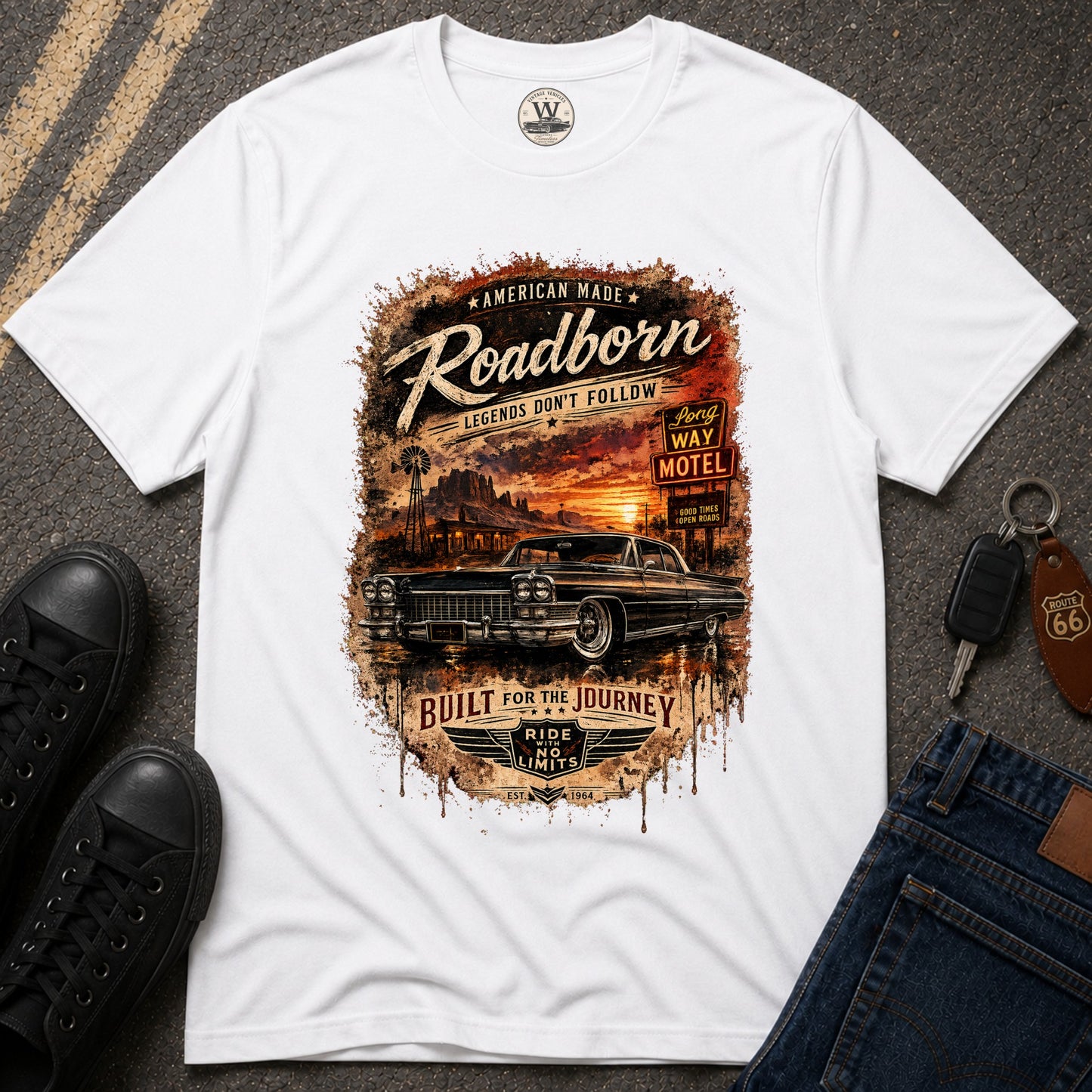 Roadborn – Oldschool Car T-Shirt