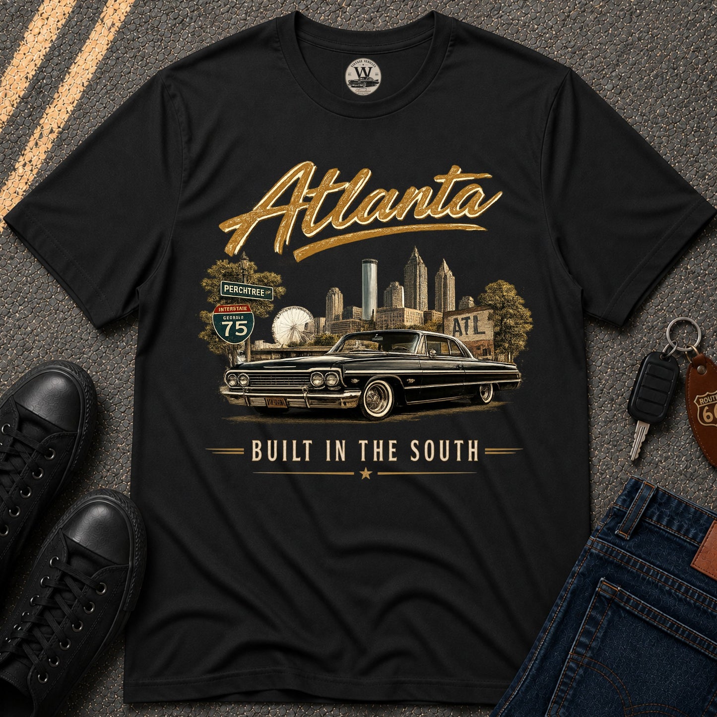 Atlanta Vintage Car T-Shirt