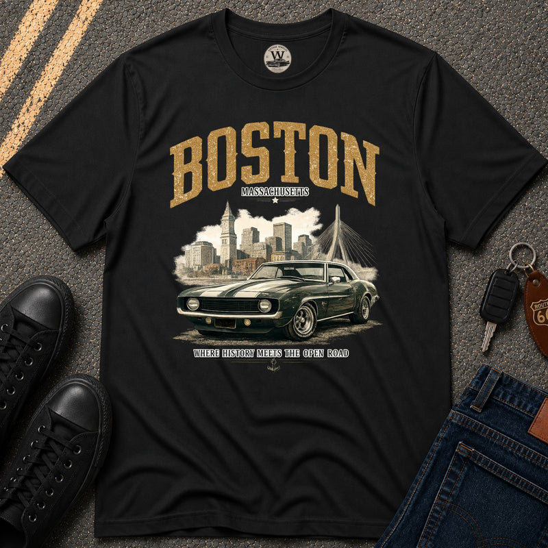 Boston Vintage Car Tee