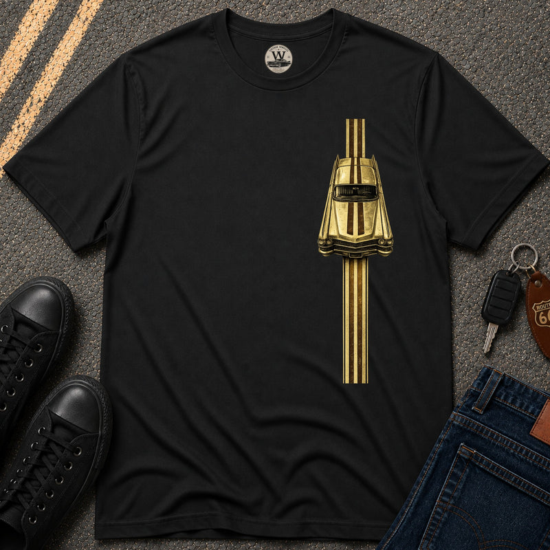 Gold Racer Stripe – Vintage Car Tee