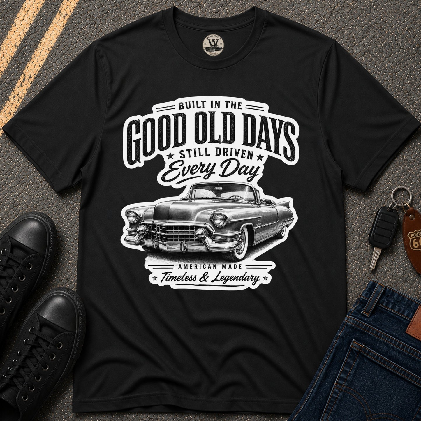 Built In The Good Old Days – Classic Car Tee