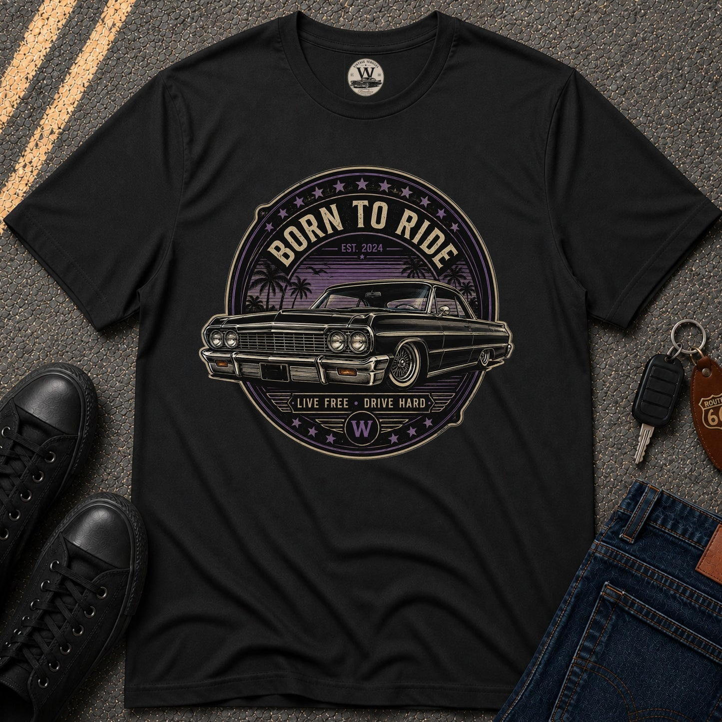 Born To Ride – Classic Lowrider Tee