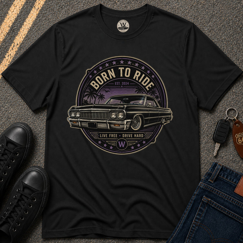 Born To Ride – Classic Lowrider Tee