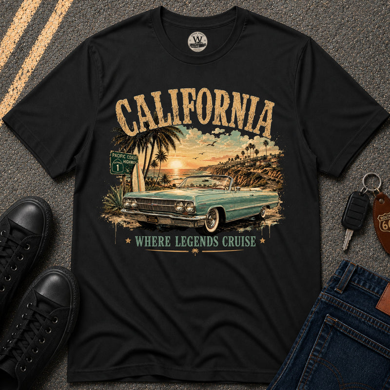 California Sunset Cruiser Classic Car Tee