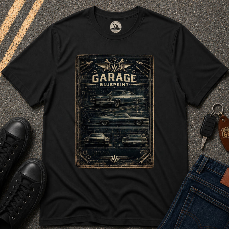 Garage Blueprint Tee