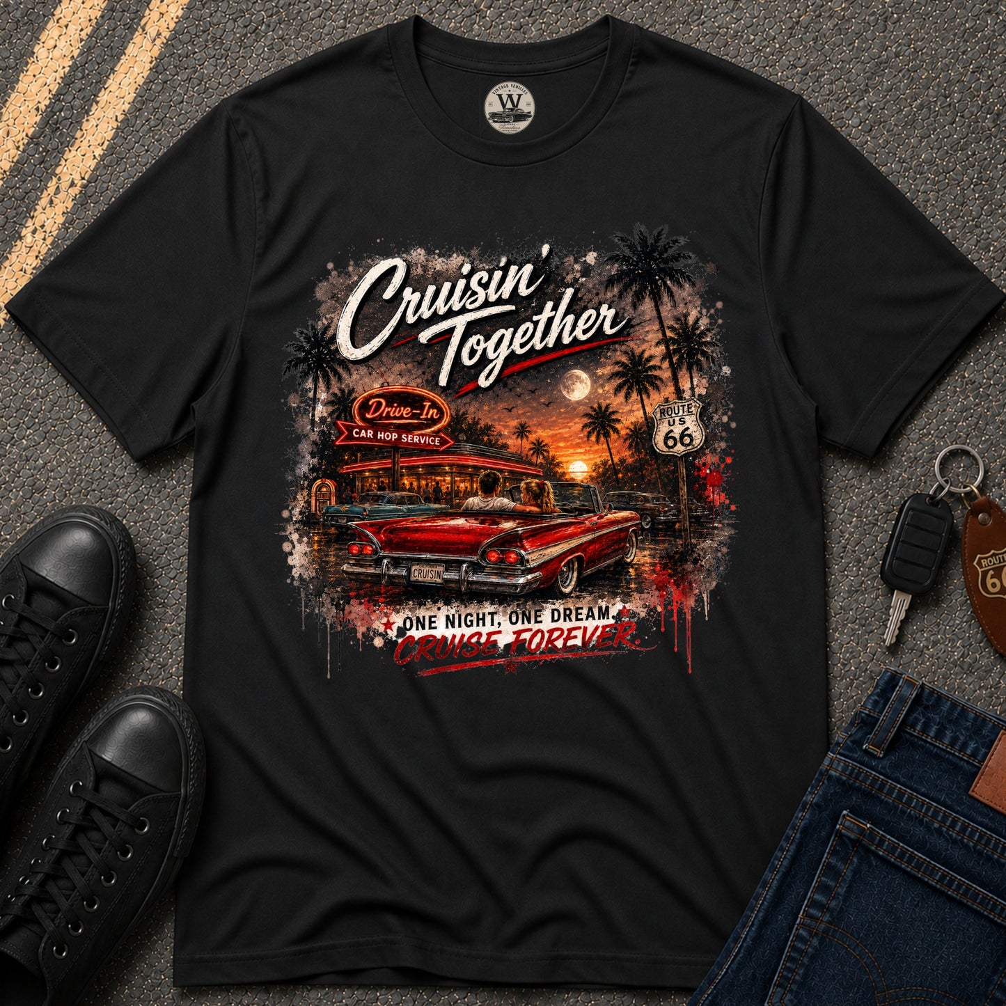 Cruisin' Together Red Convertible Tee
