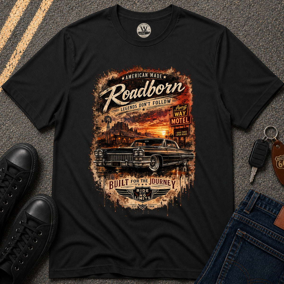 Roadborn – Oldschool Car T-Shirt