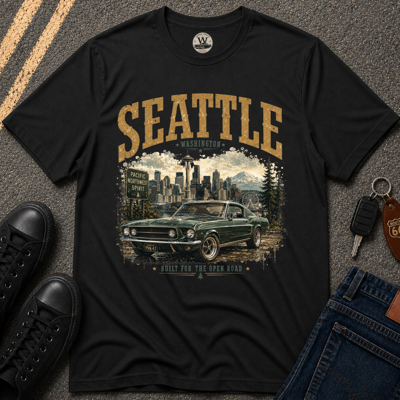 Seattle Vintage Car Tee