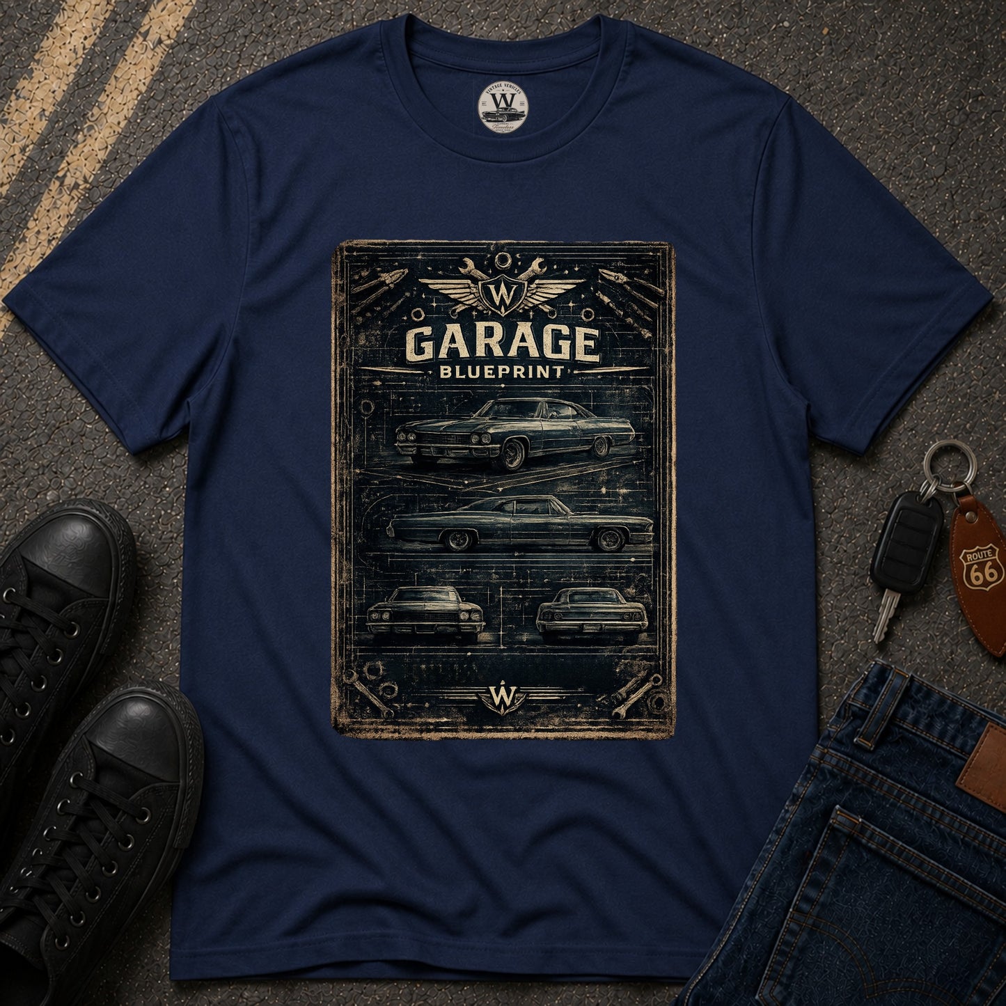 Garage Blueprint Tee