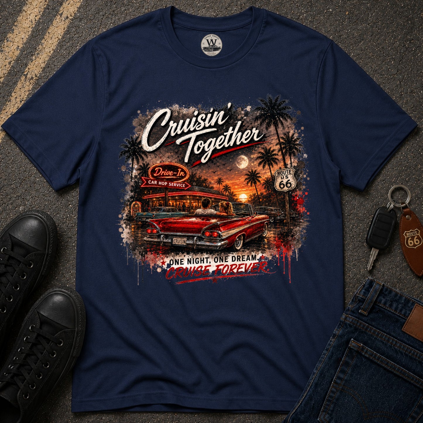 Cruisin' Together Red Convertible Tee