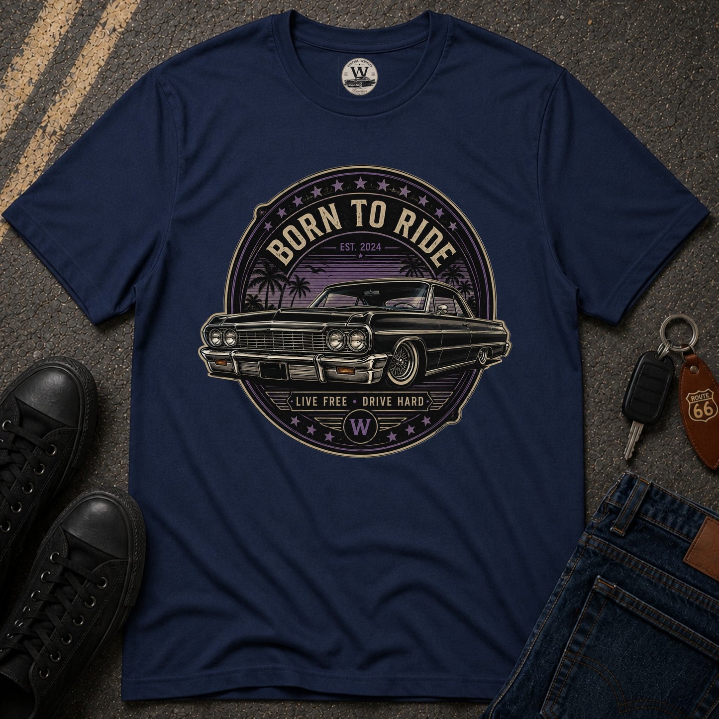 Born To Ride – Classic Lowrider Tee