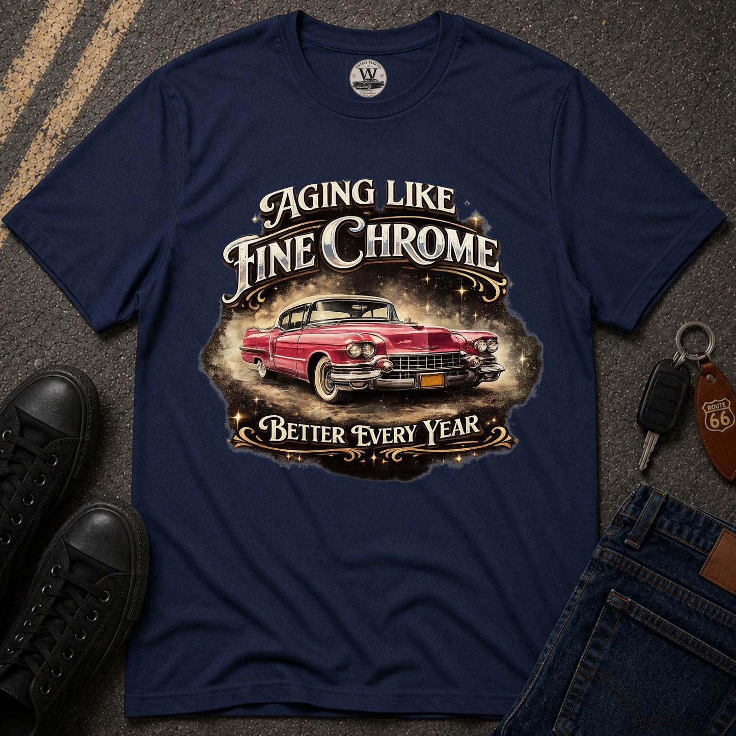 Aging Like Fine Chrome – Classic Car Tee