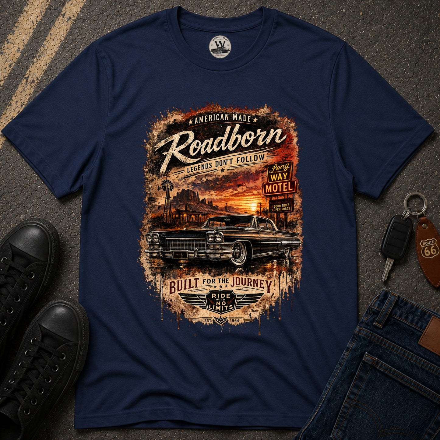 Roadborn – Oldschool Car T-Shirt