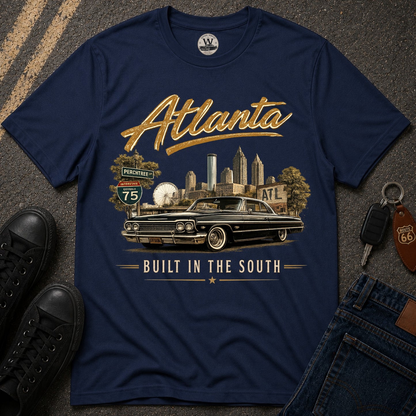 Atlanta Vintage Car T-Shirt