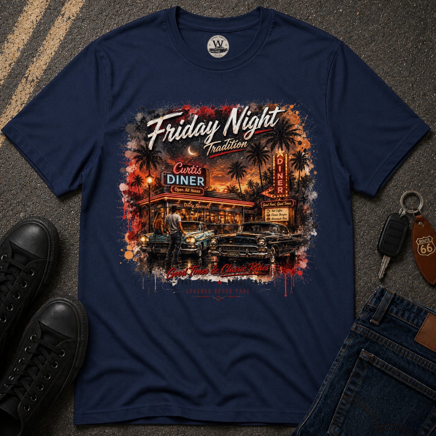 Friday Night Tradition Vintage Car Tee