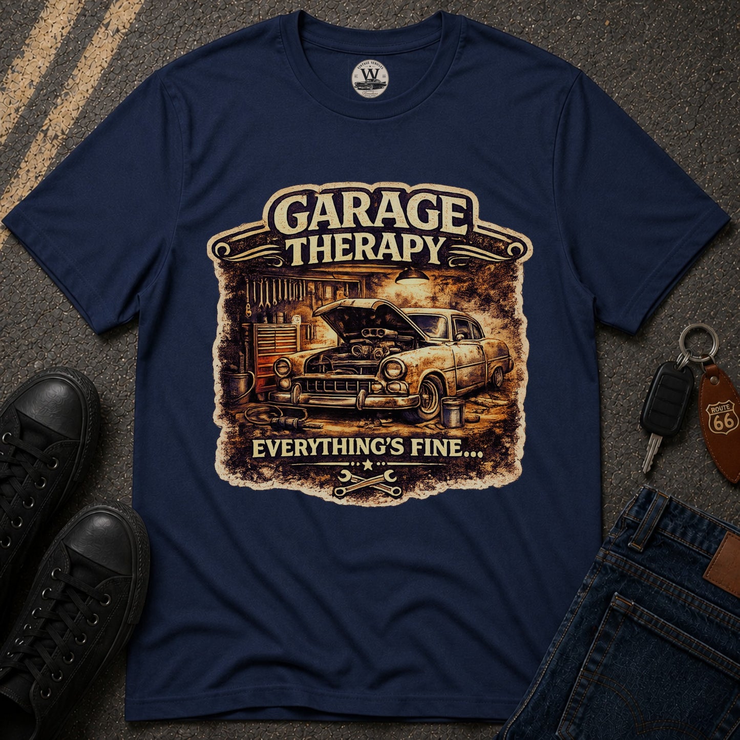 Garage Therapy – Vintage Mechanic Tee