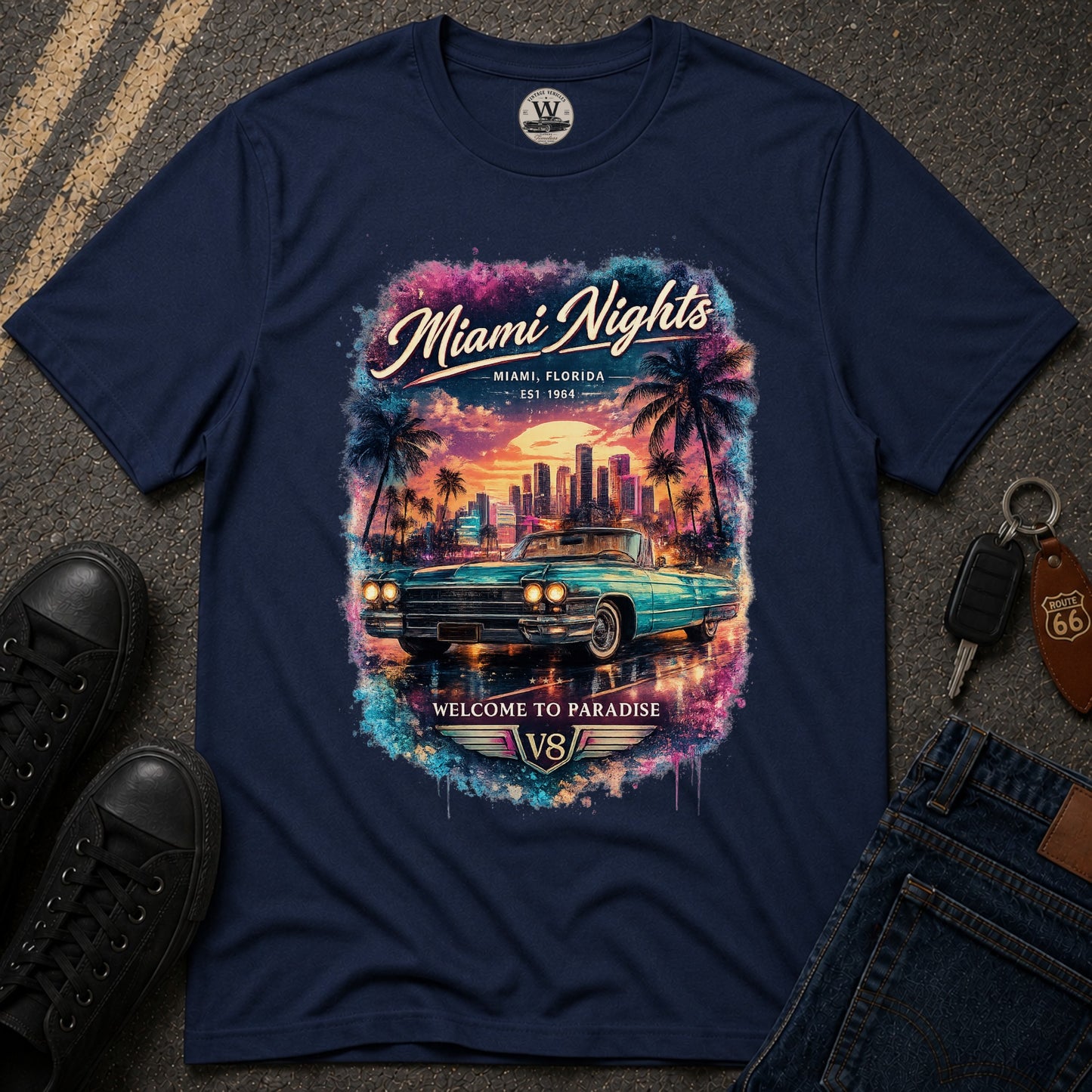 Miami Nights V8 Tee