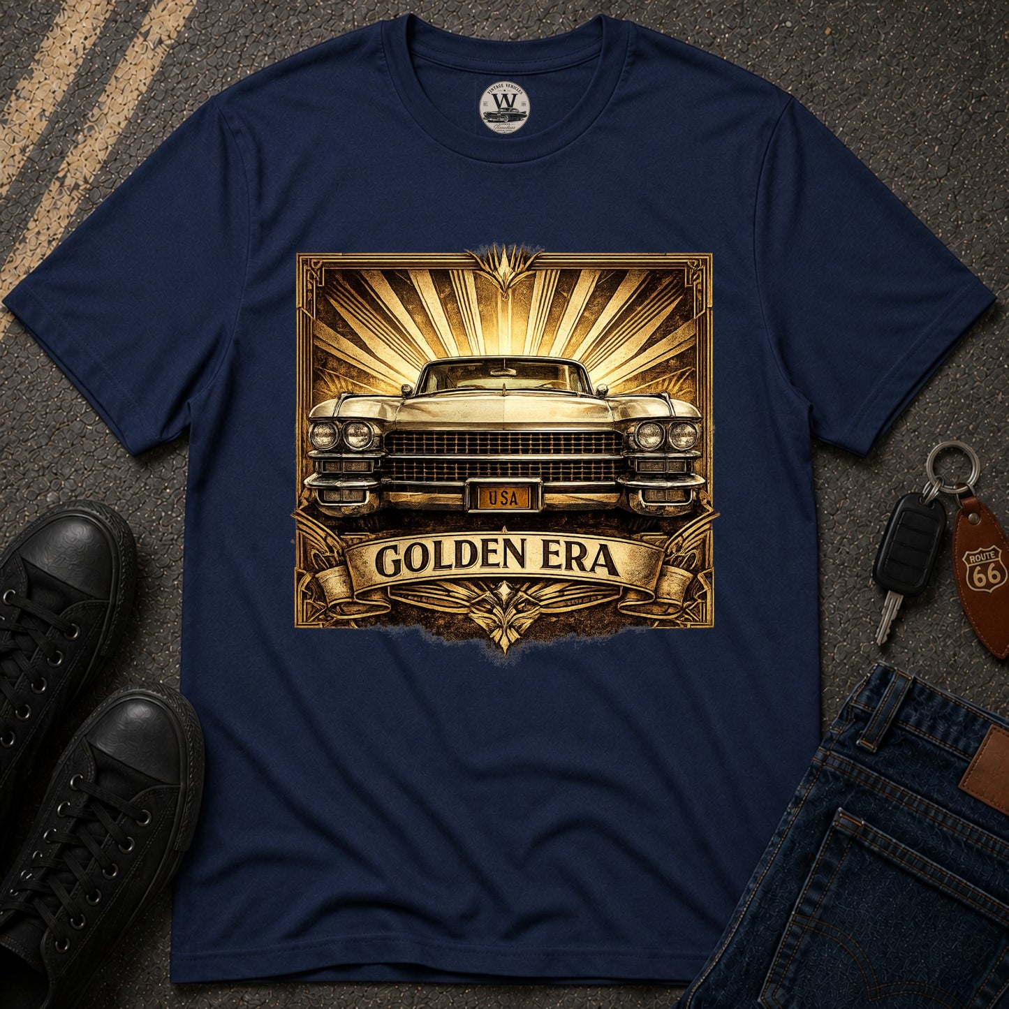 Golden Era Classic Car Tee