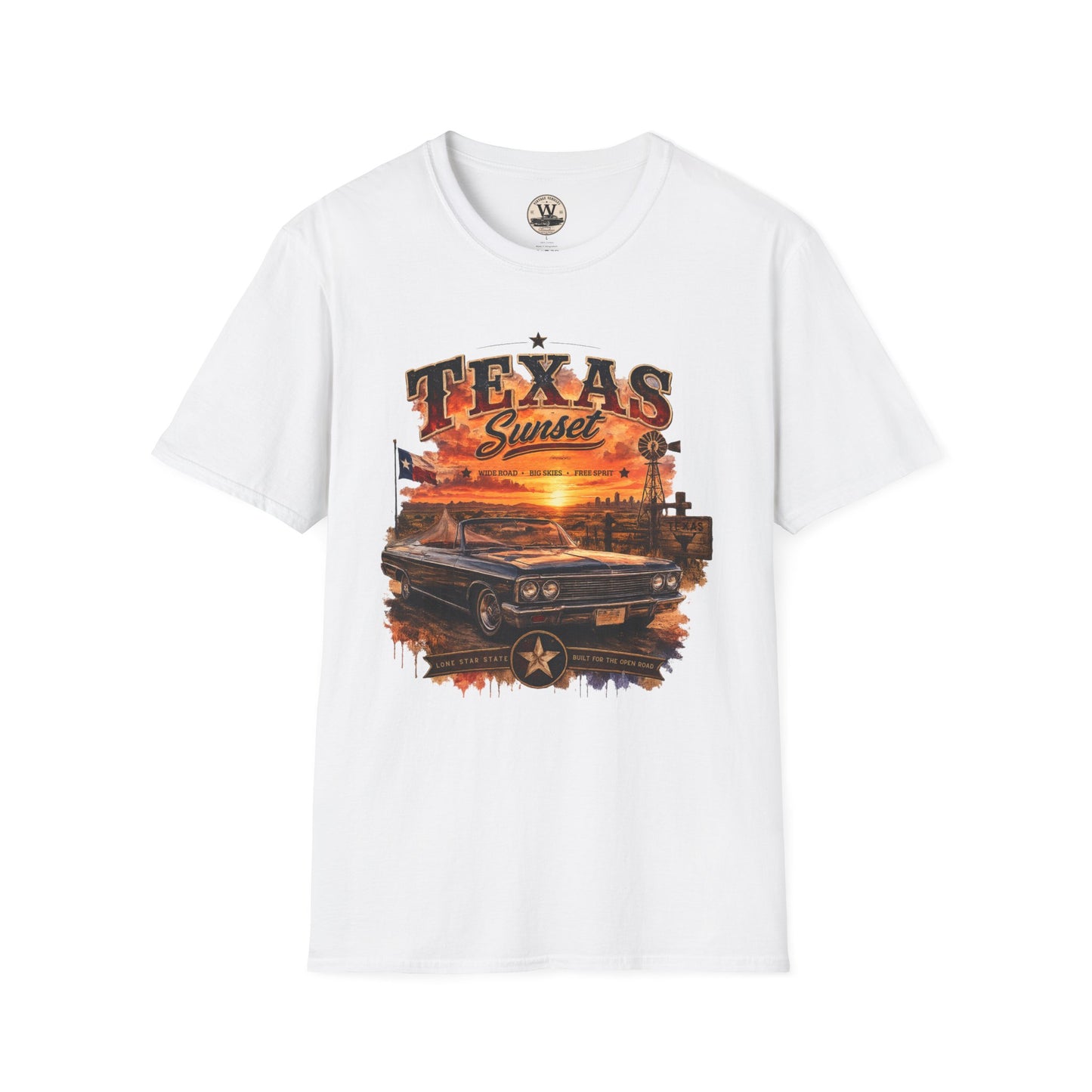 Texas Sunset Classic Car Tee