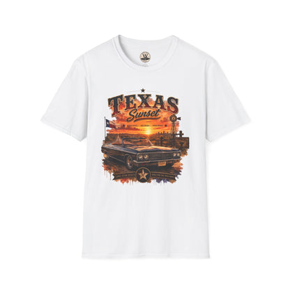 Texas Sunset Classic Car Tee