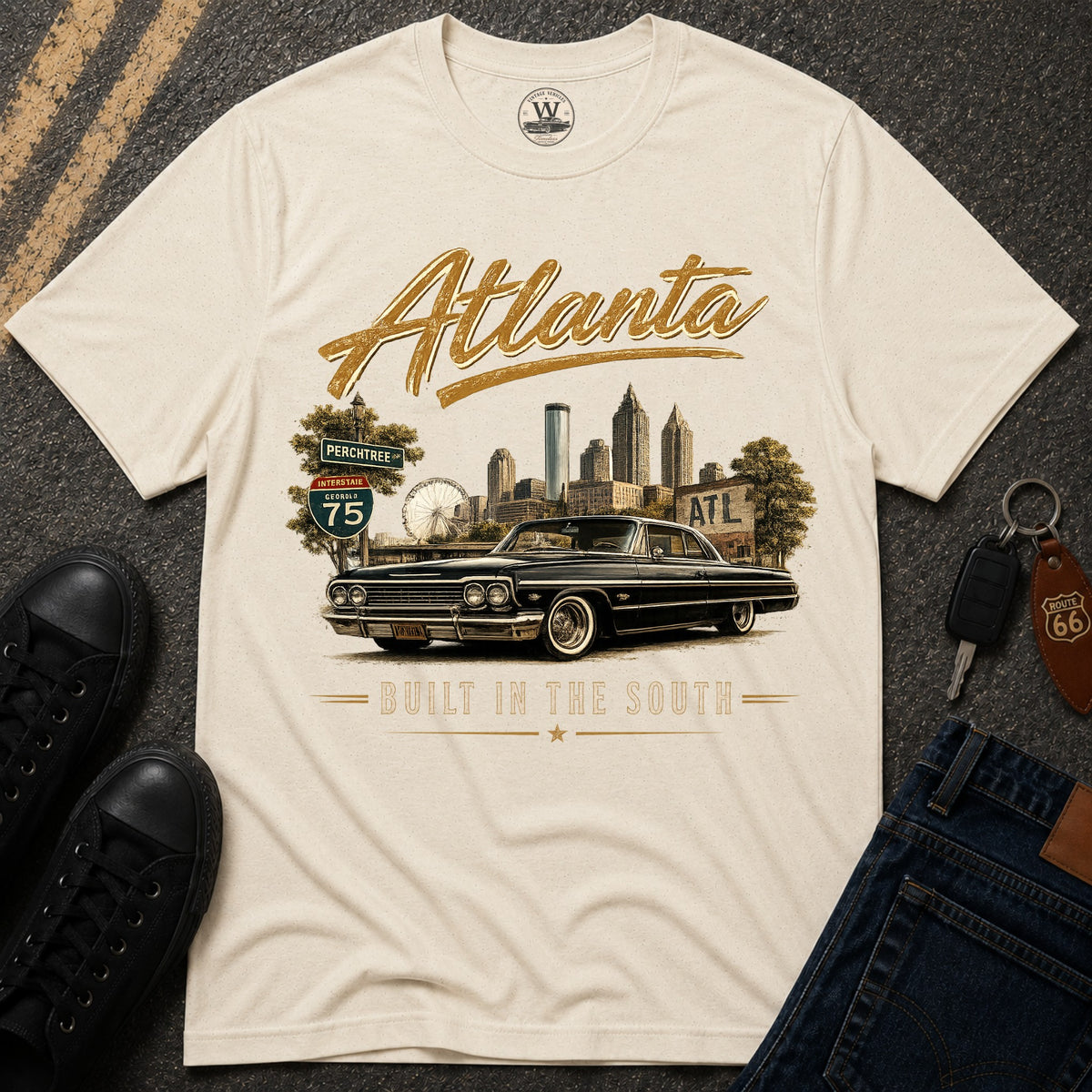 Atlanta Vintage Car T-Shirt