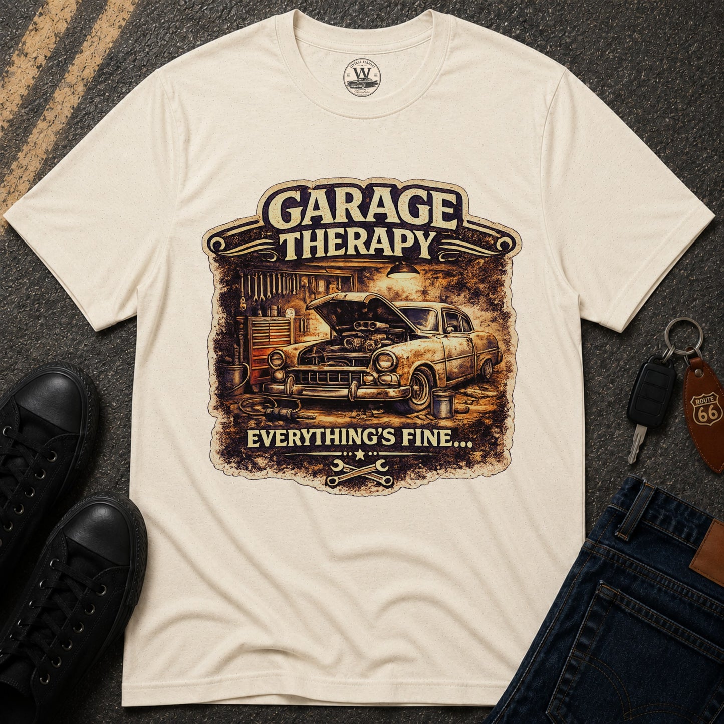 Garage Therapy – Vintage Mechanic Tee