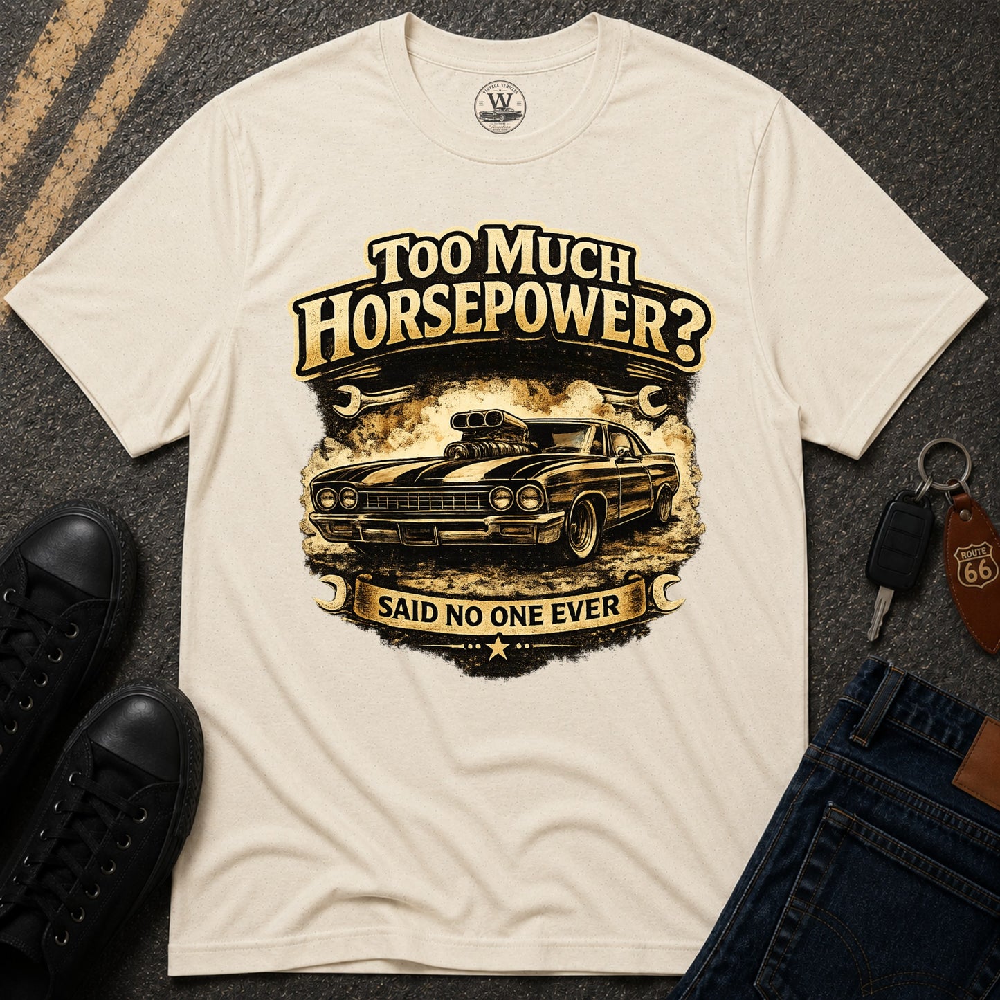 Too Much Horsepower — Classic Car Tee