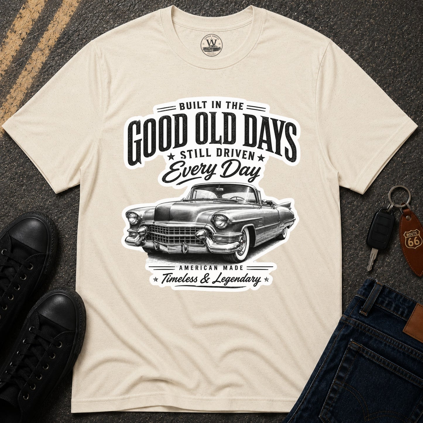 Built In The Good Old Days – Classic Car Tee