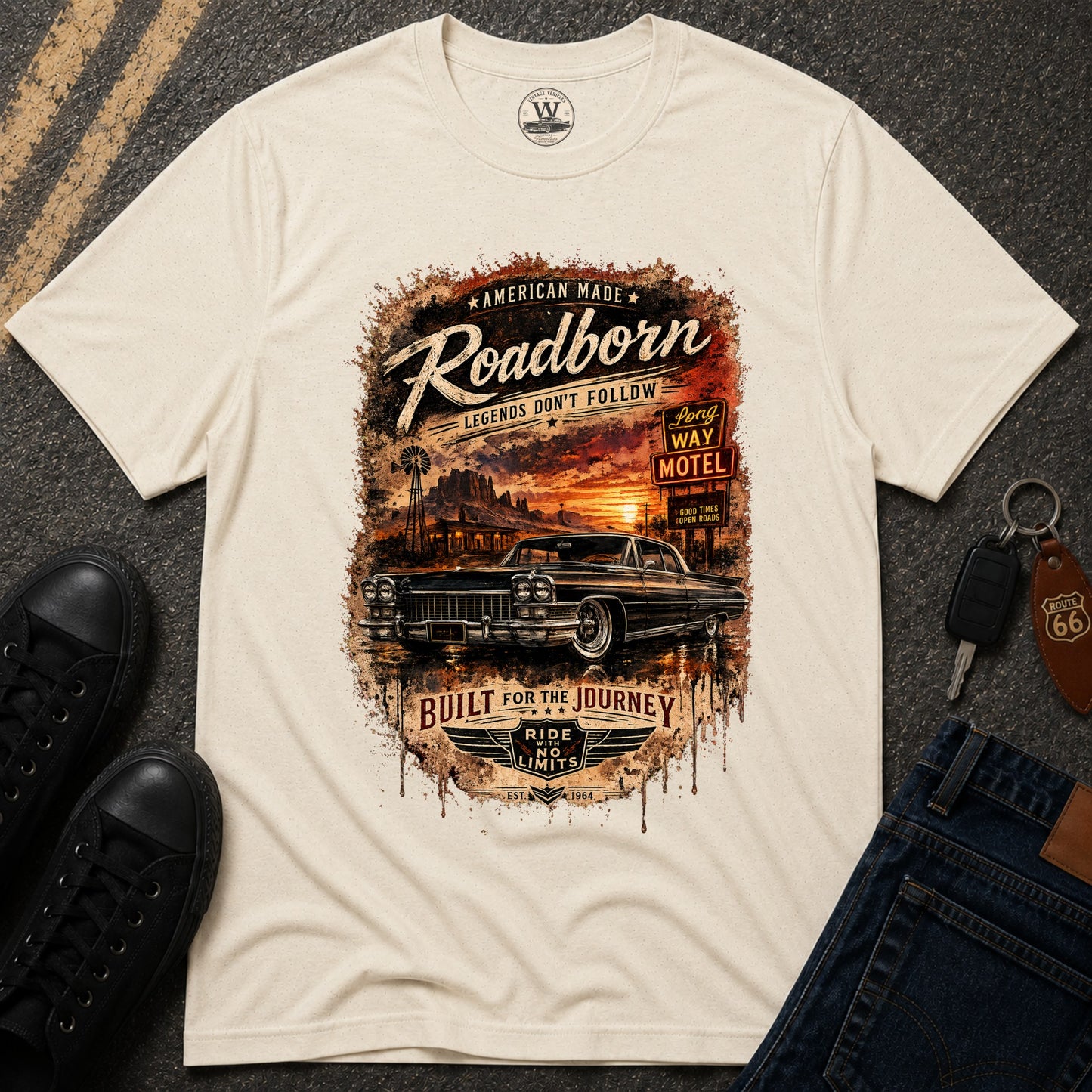 Roadborn – Oldschool Car T-Shirt