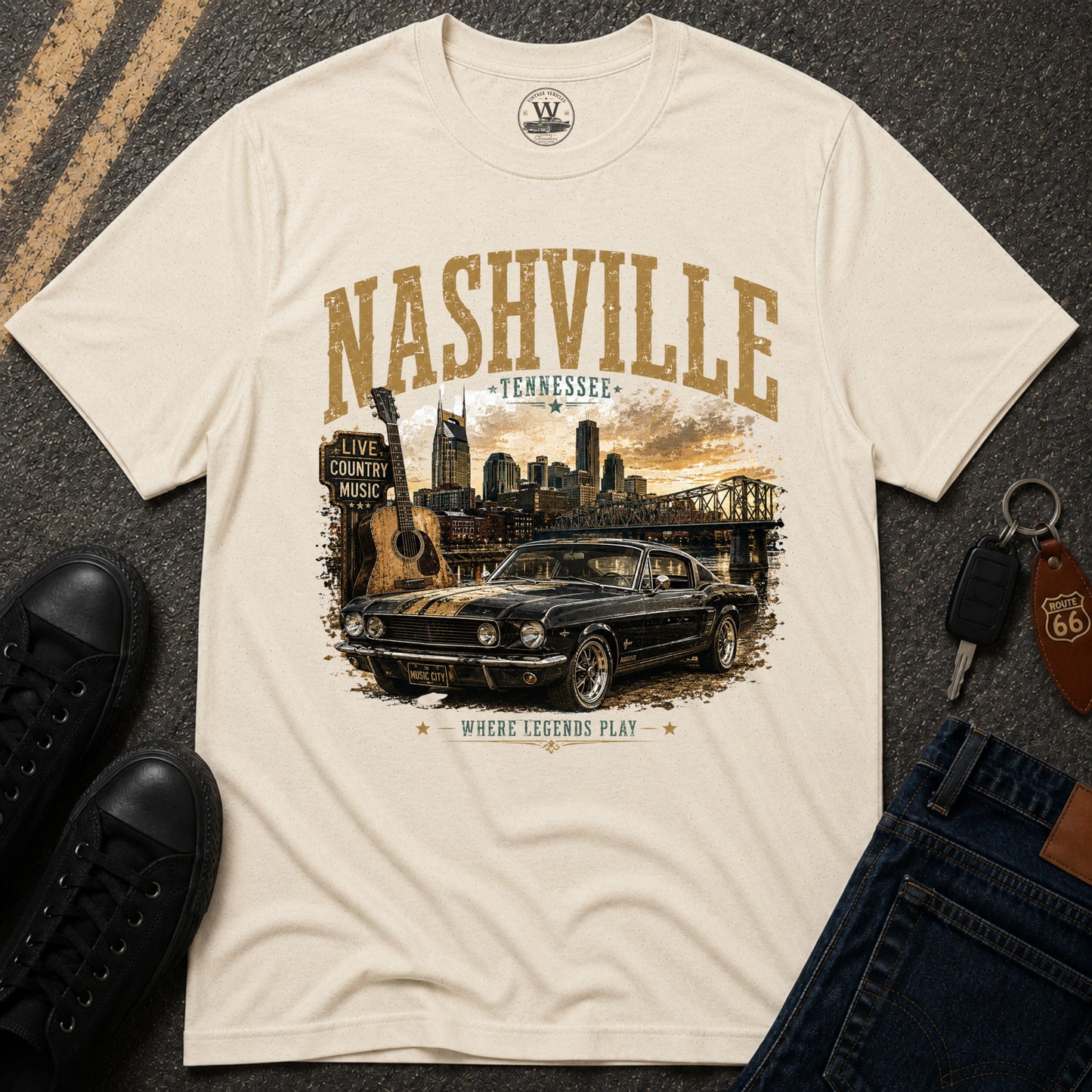 Nashville Classic Car T-Shirt