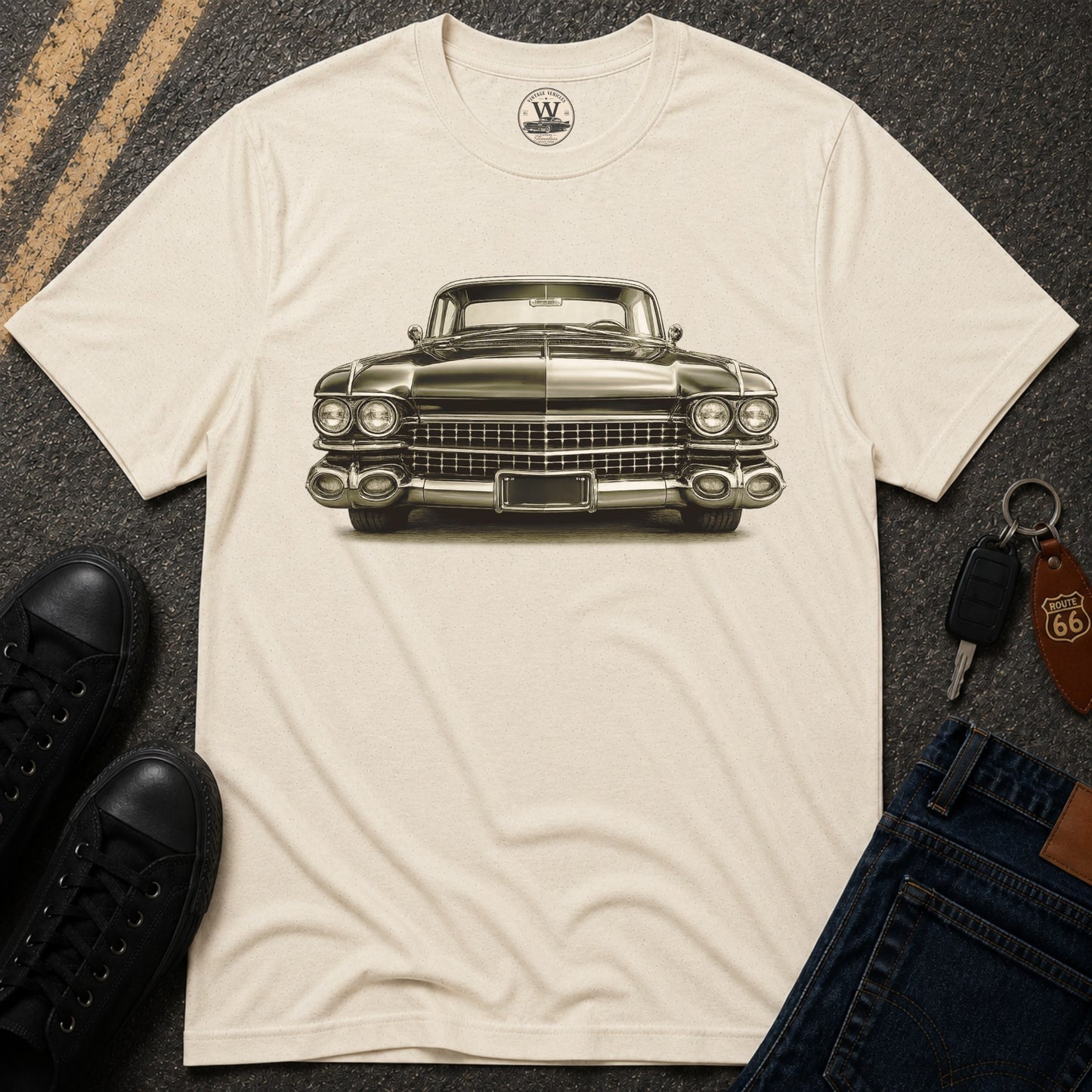 Classic 1950s American Car Graphic Tee