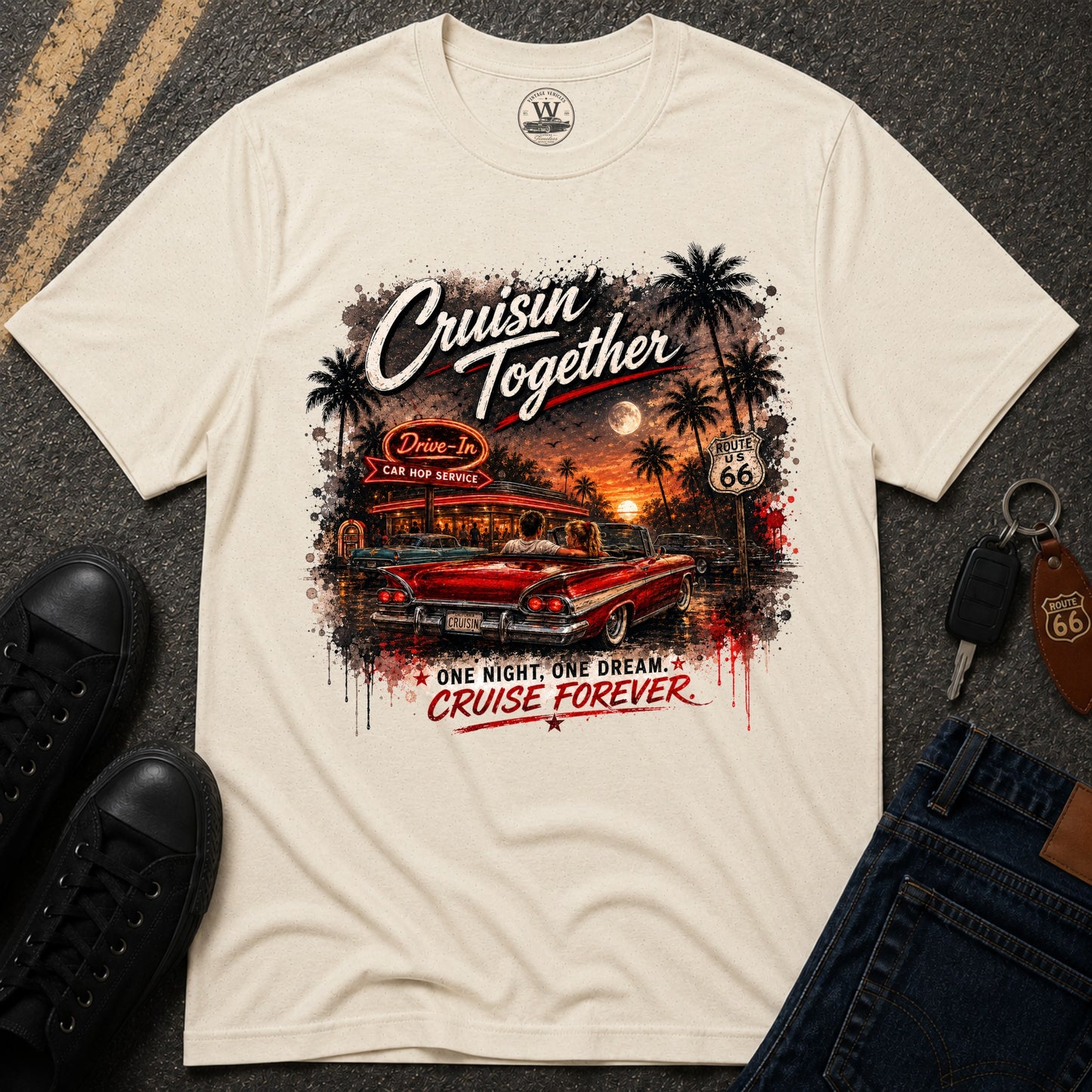 Cruisin' Together Red Convertible Tee