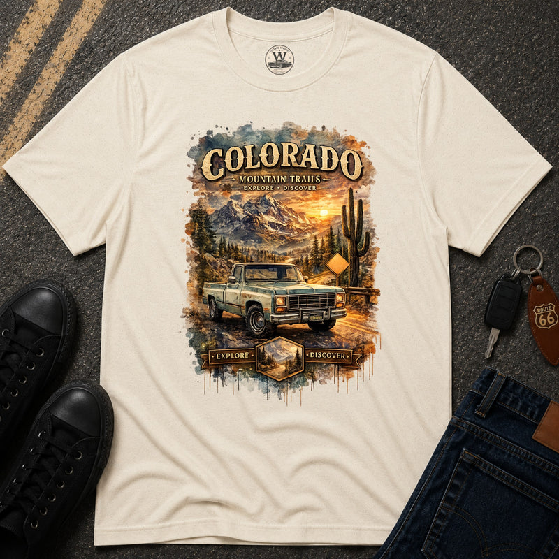 Colorado Mountain Trails – Vintage Pickup Tee