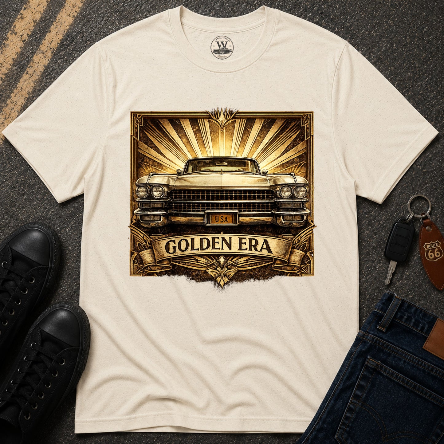 Golden Era Classic Car Tee