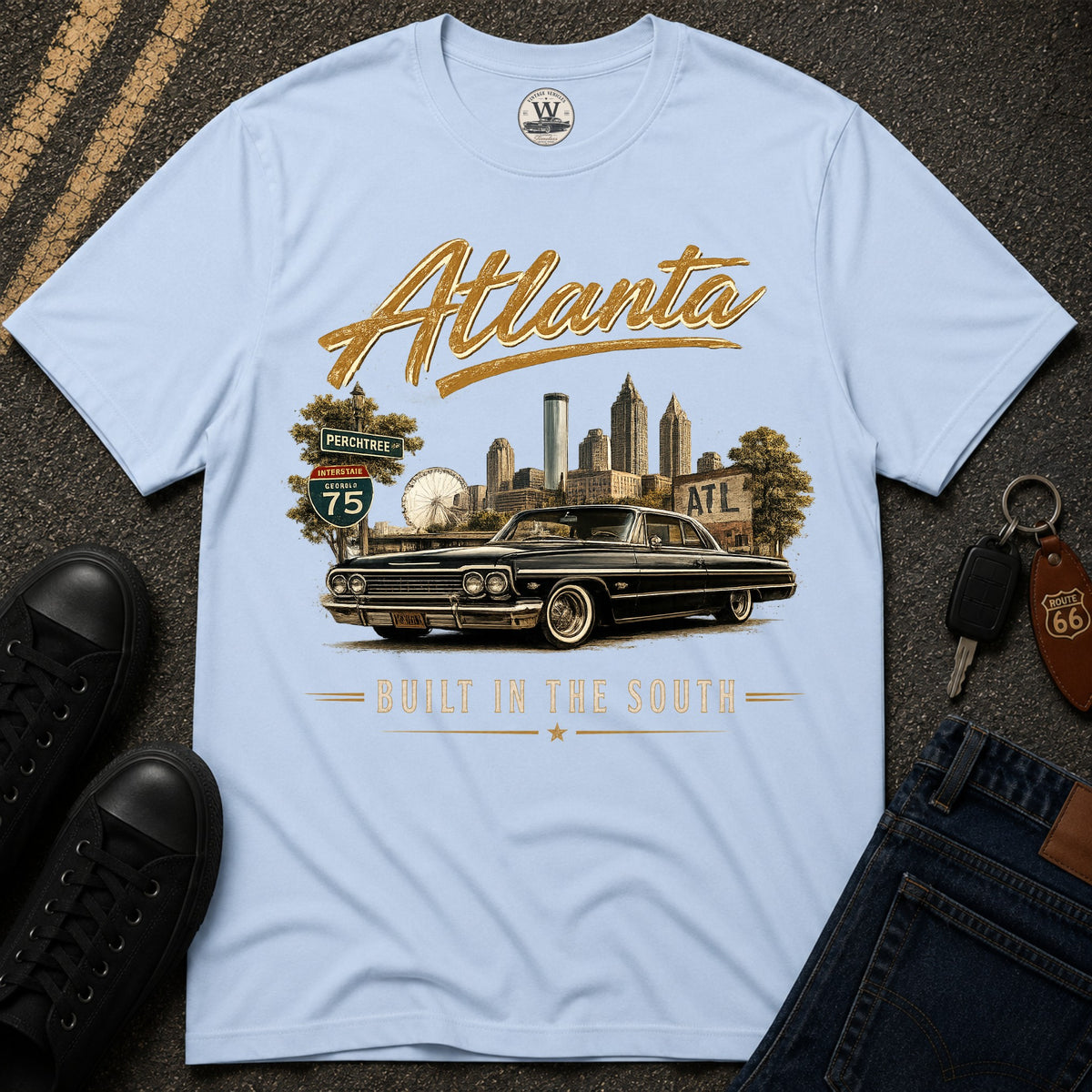 Atlanta Vintage Car T-Shirt