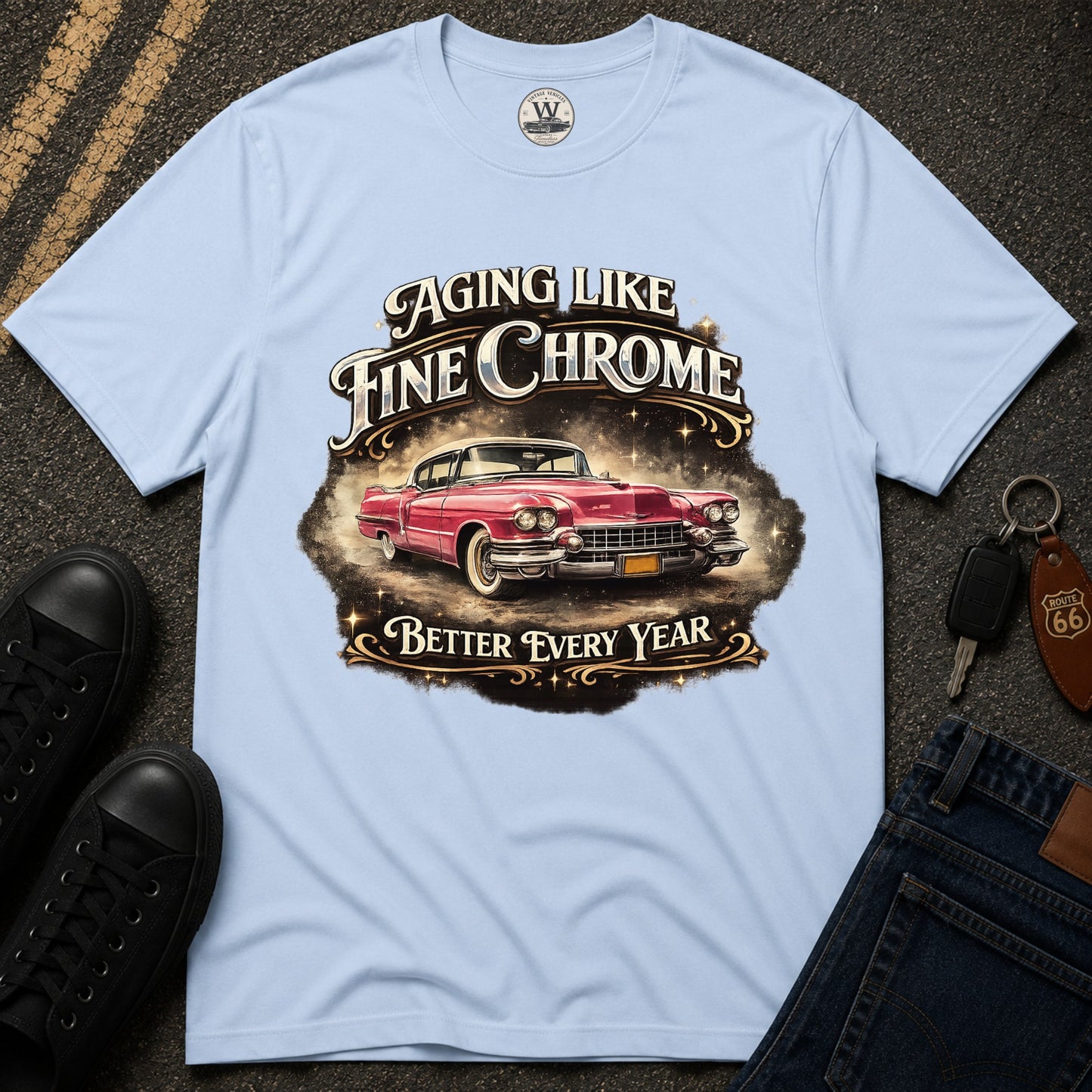 Aging Like Fine Chrome – Classic Car Tee